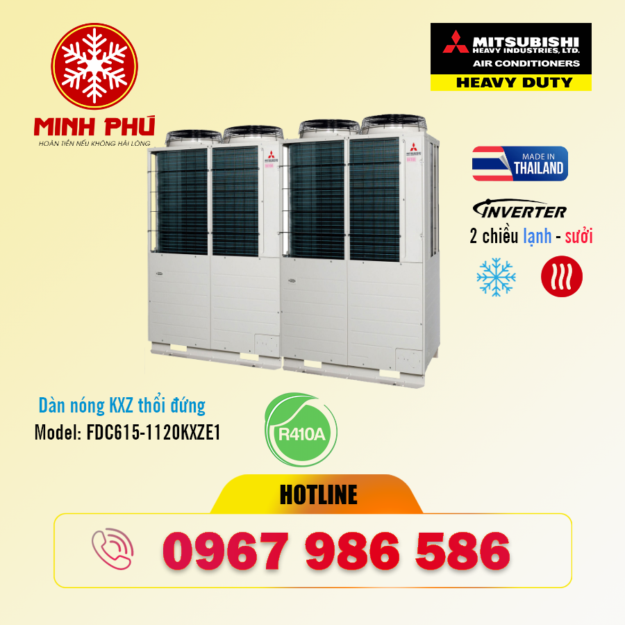  Dàn nóng điều hòa trung tâm Mitsubishi Heavy VRF FDC280KXZE1 10HP 2 chiều